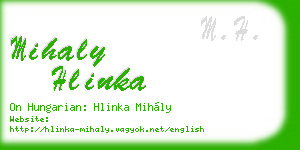 mihaly hlinka business card